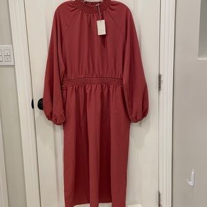 Dress,a new day, L, elastic waist, long sleeve, midi skirt, and it has pockets!